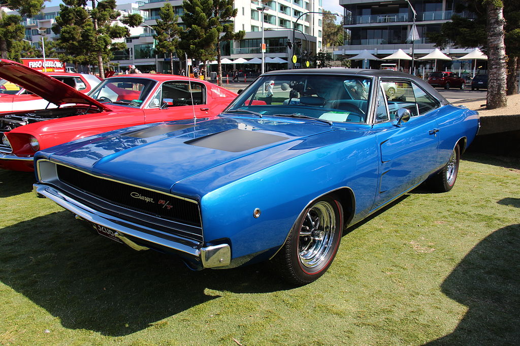 1969 Dodge Charger R/T Blue with Black Hard Top