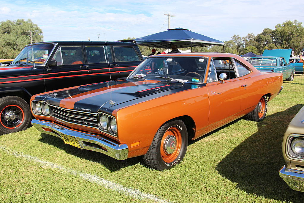 1969 Plymouth Road Runner 440 Orange With Black Racing Stripes